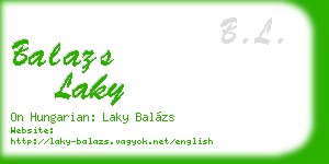 balazs laky business card