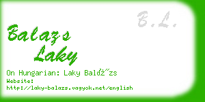 balazs laky business card